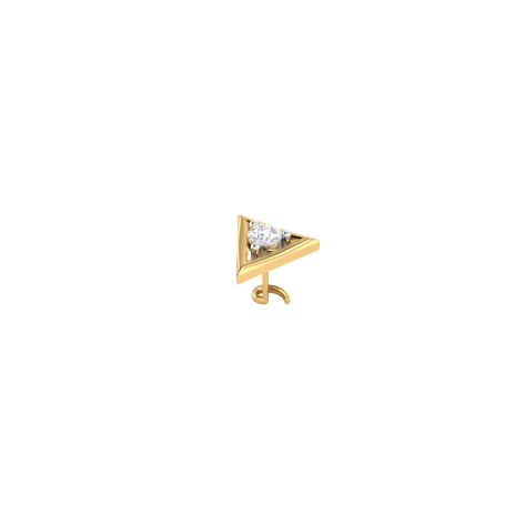 Diamond Nose Pin In Yellow Gold