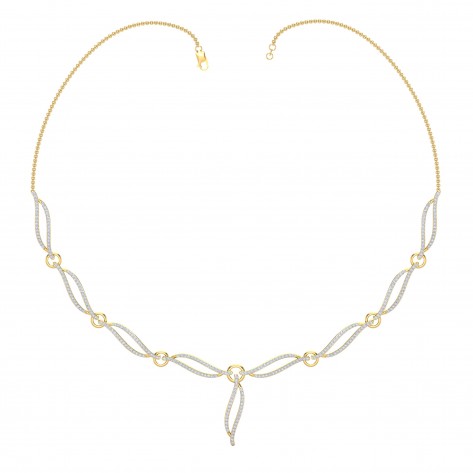 Diamond Necklace In Yellow Gold